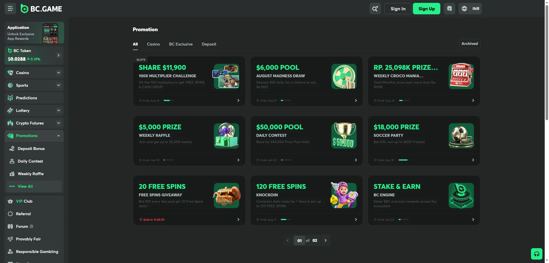 BC Game Casino welcome bonus and mobile promotions overview